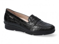 Chaussure mephisto velcro modele diva croco noir